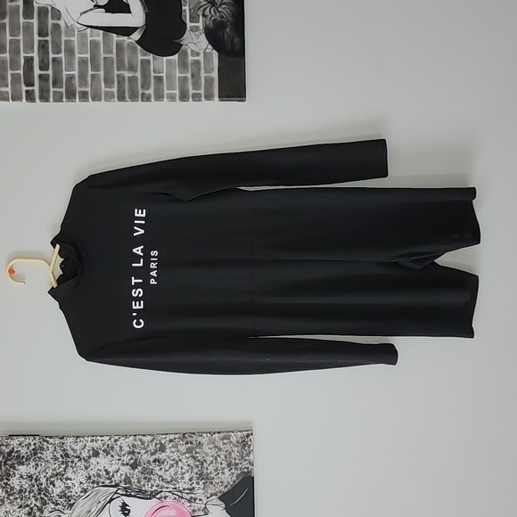 Black biker short romper - Picture 2 of 2